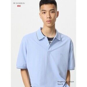 Uniqlo x JW Anderson DRY Pique Polo Shirt Men’s Medium Blue Preppy